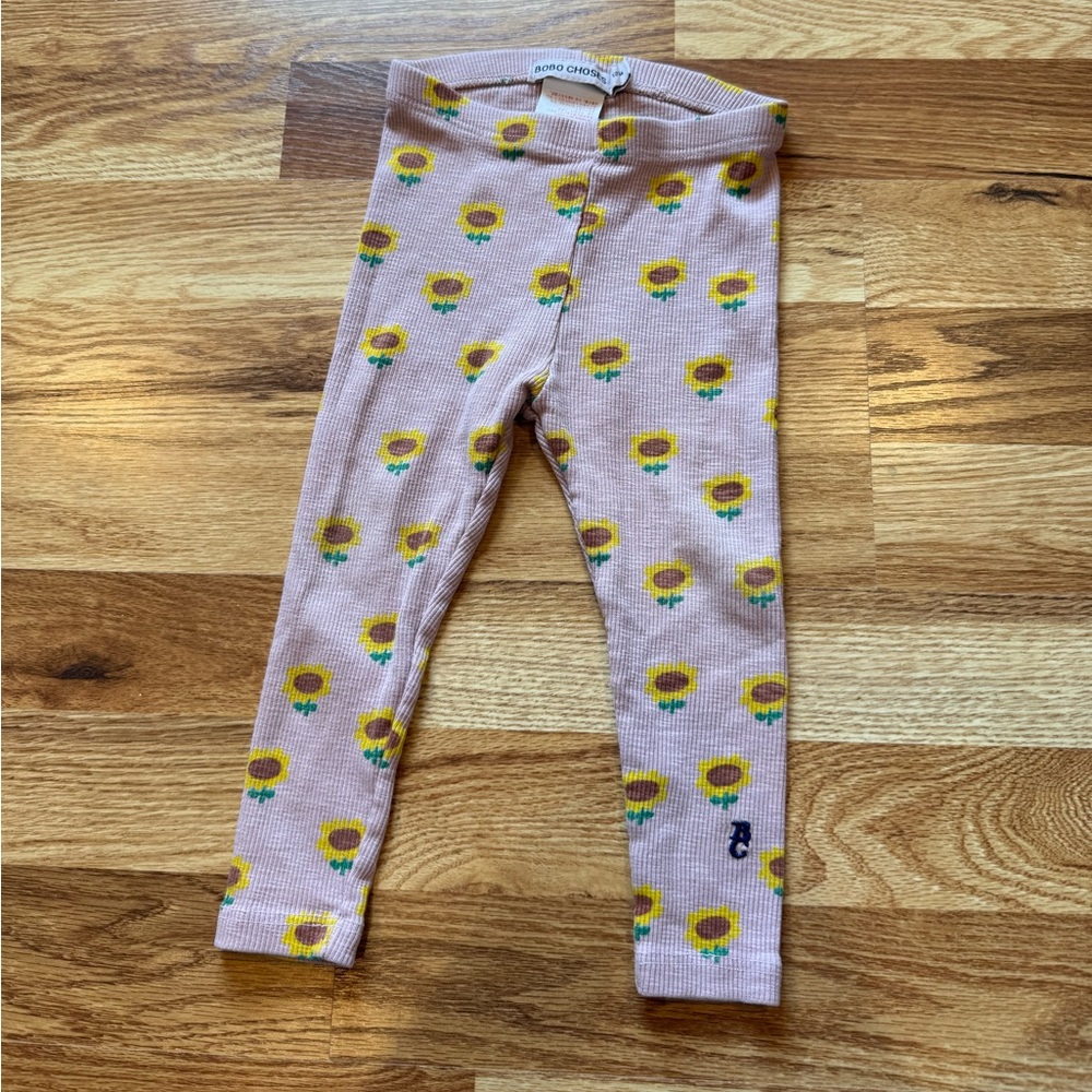 Bobo Choses Pink Sunflower Leggings